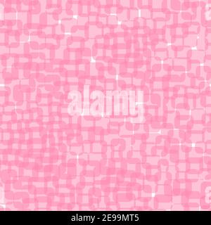 Abstract pink squares on white background. Seamless pattern with geometric print for wallpaper, web page, textures, card, postcard, faric, textile Stock Vector