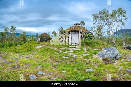 Vaisaluokta Sami people Church In Padjelanta National Park Stock Photo