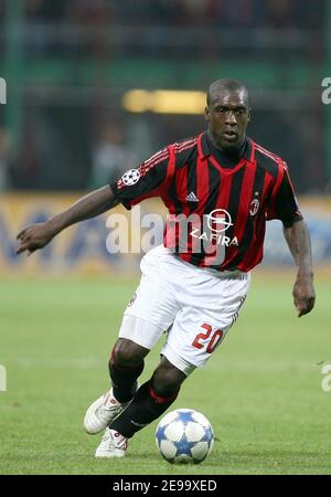 AC Milan's Clarence Seedorf in action during the UEFA