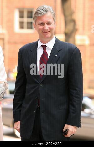 Prince Philippe of Belgium arrives at the Parliament's Lunch at City Hall to celebrate H.M. King Carl XVI Gustaf of Sweden's 60th birthday on April 30, 2006 in Stockholm, Sweden. Photo by Nebinger/Orban/ABACAPRESS.COM