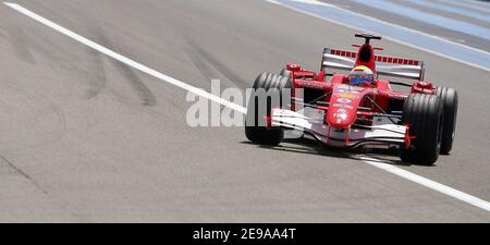 Formula One driver Felipe Massa (Ferrari F1 racing team) during the Formula One Test session on the High Tech Test Track 'Paul Ricard' before Monaco Grand Prix, near le Castellet, south of France, on May 17, 2006. Photo by Gerald Holubowicz/Cameleon/ABACAPRESS.COM Stock Photo