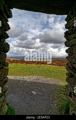 Grianan Of Aileach, Ireland. 28th April, 2016. Grianan Of Aileach is a circular prehistoric fort dating from the Bronze Age near Inishowen. Stock Photo