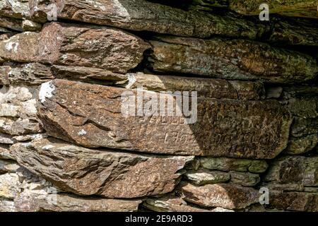 Grianan Of Aileach, Ireland. 28th April, 2016. Grianan Of Aileach is a circular prehistoric fort dating from the Bronze Age near Inishowen. Stock Photo