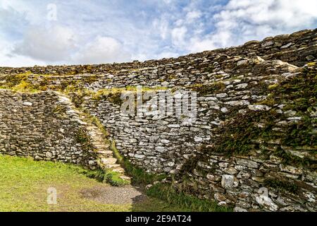 Grianan Of Aileach, Ireland. 28th April, 2016. Grianan Of Aileach is a circular prehistoric fort dating from the Bronze Age near Inishowen. Stock Photo