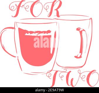 T shirt Vector Print. Morning Facion Coffee Slogan. Funny Cup Illustration with Handwriten Motivational Quote Sayings. Line Typography Design. Living Stock Vector