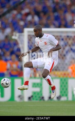 Switzerland's Johan Djourou during the World Cup 2006, Group G, France vs Switzerland in Stuttgart, Germany on June 13, 2006. The match ended in 0-0 draw. Photo by Gouhier-Hahn-Orban/Cameleon/ABACAPRESS.COM Stock Photo