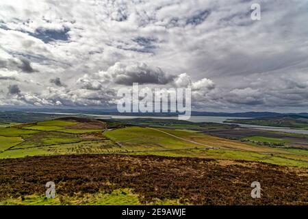 Grianan Of Aileach, Ireland. 28th April, 2016. Grianan Of Aileach is a circular prehistoric fort dating from the Bronze Age near Inishowen. Stock Photo