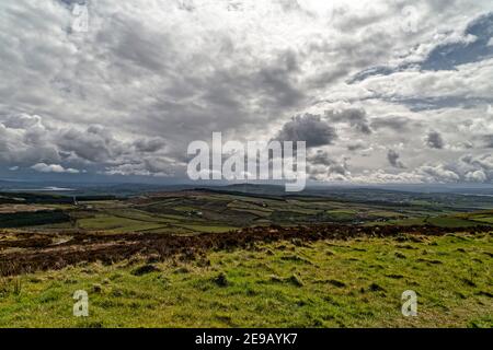 Grianan Of Aileach, Ireland. 28th April, 2016. Grianan Of Aileach is a circular prehistoric fort dating from the Bronze Age near Inishowen. Stock Photo