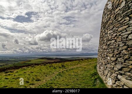 Grianan Of Aileach, Ireland. 28th April, 2016. Grianan Of Aileach is a circular prehistoric fort dating from the Bronze Age near Inishowen. Stock Photo