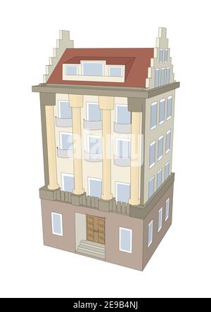 building vector illustration on white background Stock Vector
