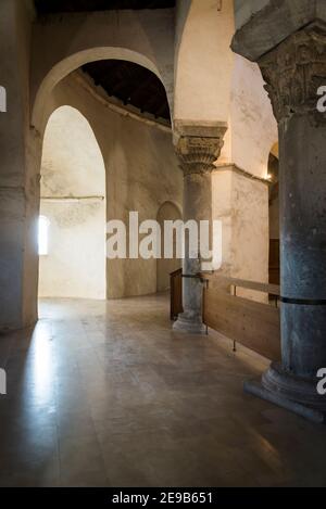 Interior of Church of St Donatus, 9th century pre-Romanesque church, Zadar, Dalmatia, Croatia Stock Photo