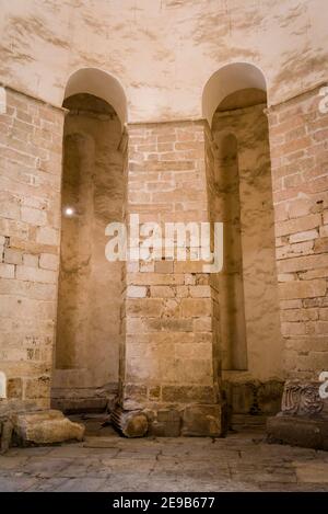 Interior of Church of St Donatus, 9th century pre-Romanesque church, Zadar, Dalmatia, Croatia Stock Photo