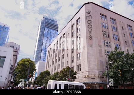 R. H. Macy & Co.-Macy's  is an American department store chain founded in 1858. Seattle. US. August 2019. Stock Photo