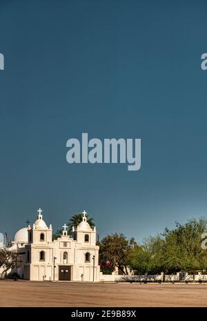 Our Lady of Guadalupe Church in Guadalupe, Arizona near Phoenix. Stock Photo