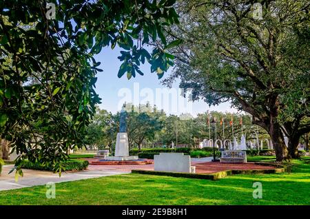 Spanish Plaza is pictured, Jan. 31, 2021, in Mobile, Alabama. Mobile was ruled by Spain from 1780 to 1813. Stock Photo