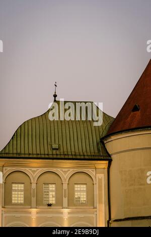 Baroque style copper roofs with green patina, Zagreb, Croatia Stock Photo