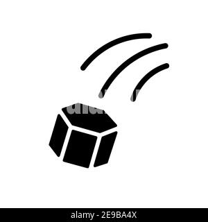 Thrown stone or paving stones or paving slabs vector glyph icon. Demonstration, protest, strike, revolution. Graph symbol for web site logo, app, UI Stock Vector