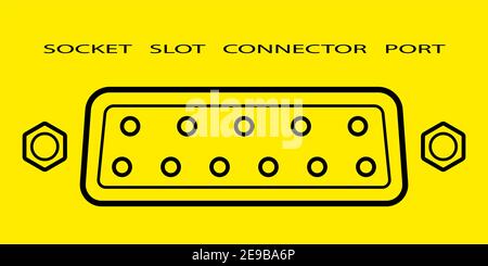 Illustration of the abstract socket connector Stock Vector