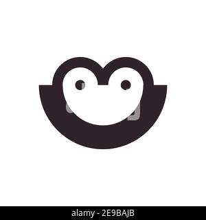 Vector owl in shifted shape style. Digital art Stock Vector