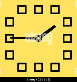 Illustration of the abstract minimal clock. Arrows can be freely rotated Stock Vector