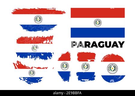 Happy independence day of Paraguay with artistic watercolor country Stock Vector