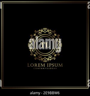 TL Initial Letter Luxury Logo template in vector for Restaurant, Royalty, Boutique, Cafe, Hotel, Heraldic, Jewelry, Fashion and other vector illustrat Stock Vector