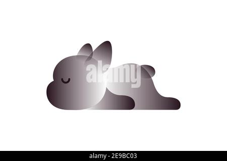 Vector dog in gradient style. Digital art Stock Vector
