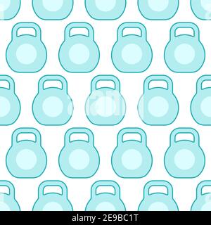 Seamless pattern of the abstract kettlebell weights Stock Vector