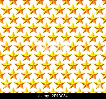 Seamless pattern of the abstract symmetry gold stars Stock Vector