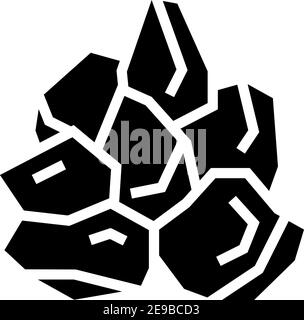 quarry stone glyph icon vector illustration Stock Vector Image & Art ...