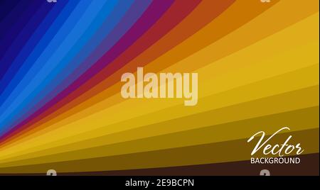 Abstract striped background with navy blue and yellow color lines. Decorative vector graphic pattern Stock Vector