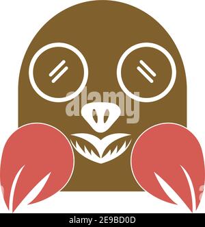 Mole animal logo icon design illustration vector template Stock Vector