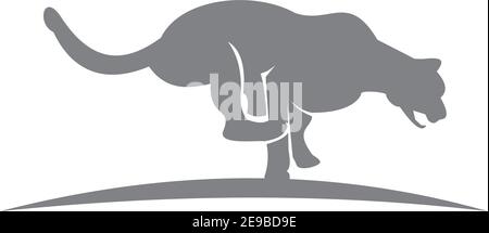 Cheetah template illustration Wild cat emblem design editable for your business Stock Vector