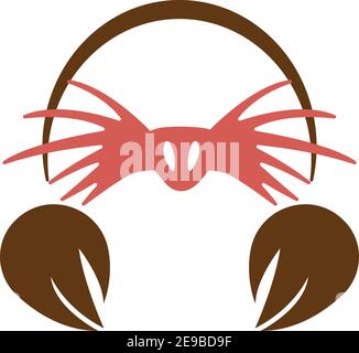 Mole animal logo icon design illustration vector template Stock Vector
