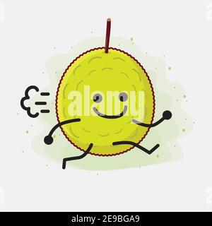 An illustration of Cute Entawak Jackfruit Mascot Character Stock Vector