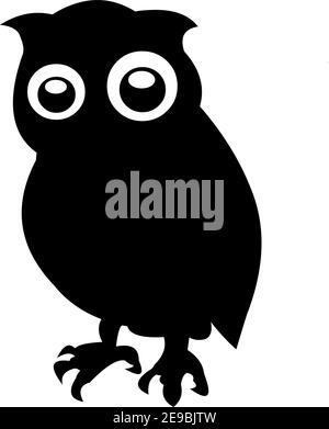 Vector illustration of the silhouette of an owl Stock Vector