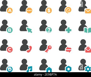 person and user icon set,vector and illustration Stock Vector