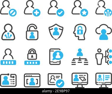 digital account icon set,vector and illustration Stock Vector