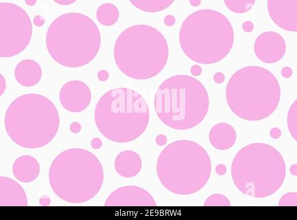 Seamless dots pattern pink background, Round Circle White Pink texture design graphic modern digital abstract pink background Stock Photo
