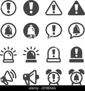 alert and reminder icon set,vector and illustration Stock Vector