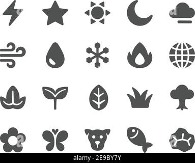 nature icon set,vector and illustration Stock Vector