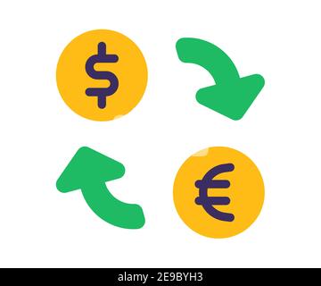 Illustration Exchange rate Icon Stock Photo - Alamy