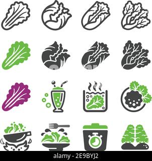 cabbage healthy vegetable glyph icon vector illustration Stock Vector ...