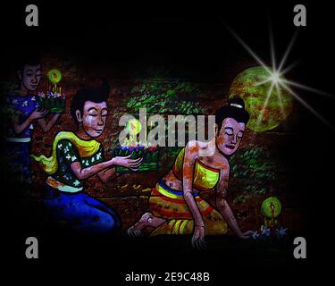 Art ,painting ,Acrylic ,color ,Thai pattern ,Thai land ,tradition Stock ...