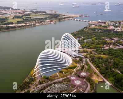 Gardens by the Bay urban nature park in Singapore Marina Bay Stock Photo