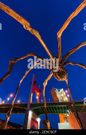 Sculpture ''Mama'' in the Guggenheim Museum in Bilbao, Bizkaia, Basque Country, Spain, Europe.