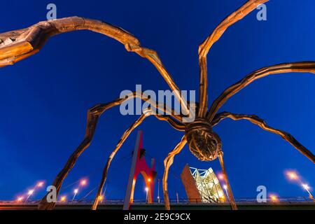 Sculpture ''Mama'' in the Guggenheim Museum in Bilbao, Bizkaia, Basque Country, Spain, Europe.