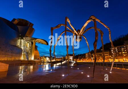 Sculpture ''Mama'' in the Guggenheim Museum in Bilbao, Bizkaia, Basque Country, Spain, Europe.