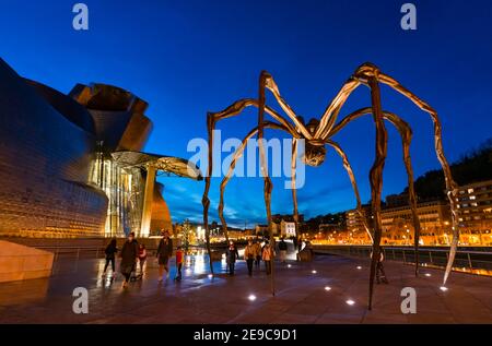 Sculpture ''Mama'' in the Guggenheim Museum in Bilbao, Bizkaia, Basque Country, Spain, Europe.