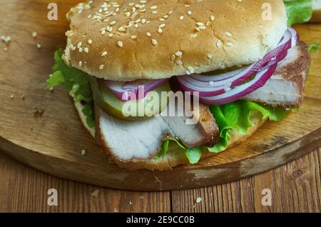 Butifarra Sandwich -Essential Peruvian Ham Sandwich Stock Photo - Alamy